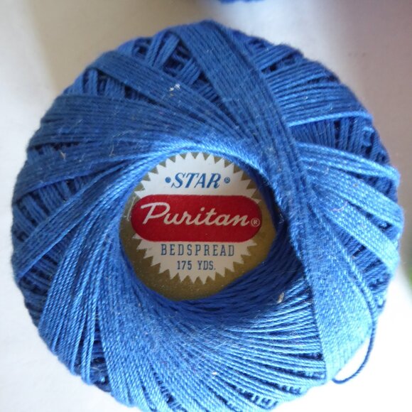 NEW VINTAGE COTTON CROCHET BEDSPREAD THREAD SPOOLS LOT OF 6 - Picture 5 of 12